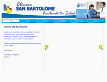 Tablet Screenshot of clinicasanbartolome.com